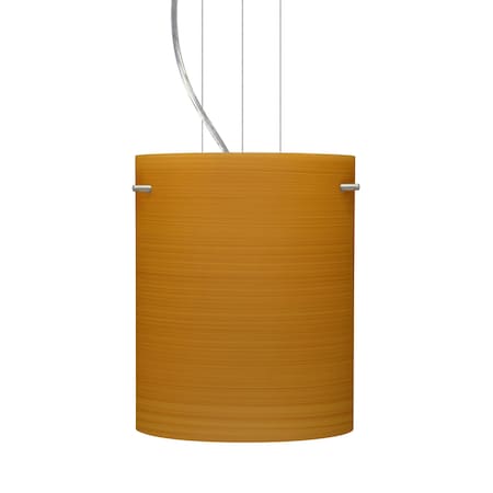 Besa Lighting Tamburo 8 Cable Pendant, Oak, Satin Nickel Finish, 1x11W LED 1KG-4006OK-LED-SN